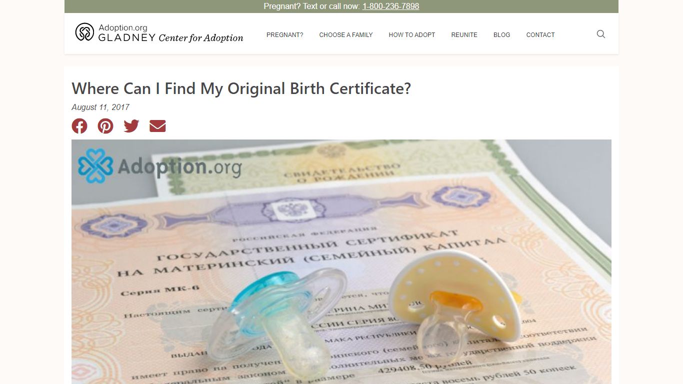Where Can I Find My Original Birth Certificate? | Adoption.org