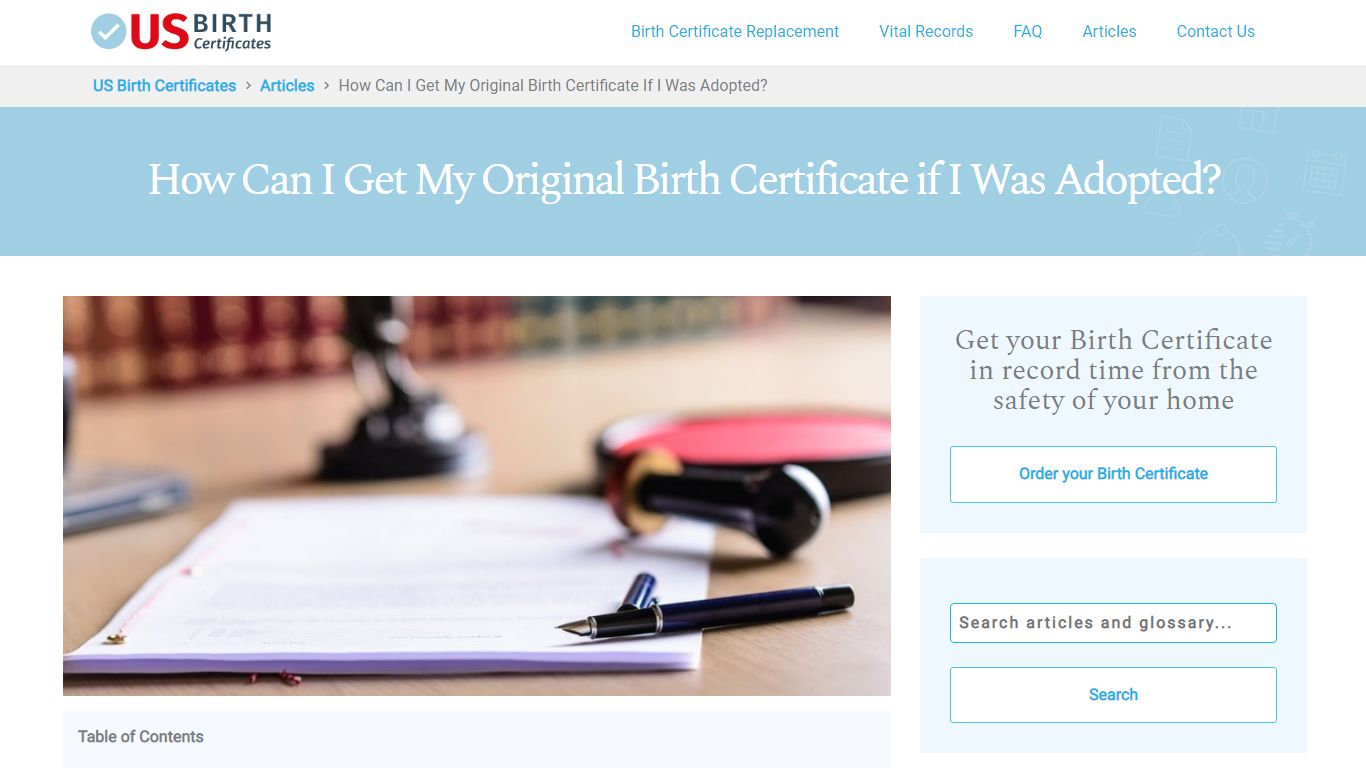 How to Get Birth Certificate if Adopted - US Birth Certificates